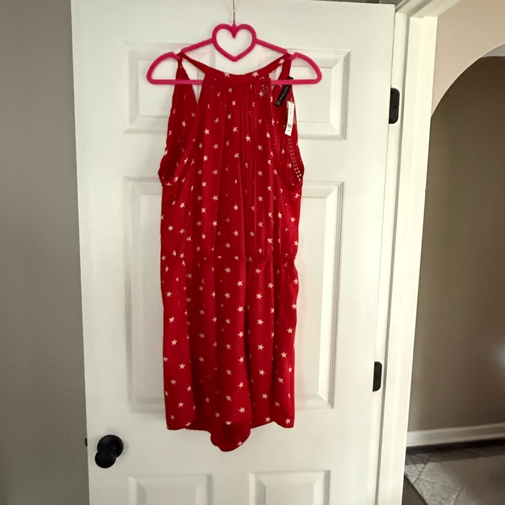 New York & Company Red Star Print Dress - Picture 2 of 4